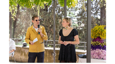 Sam Stourdzé, director of the Villa Medici and Audrey Bazin, artistic director of the Louis Roederer Foundation ©AlessiaCalzecchi